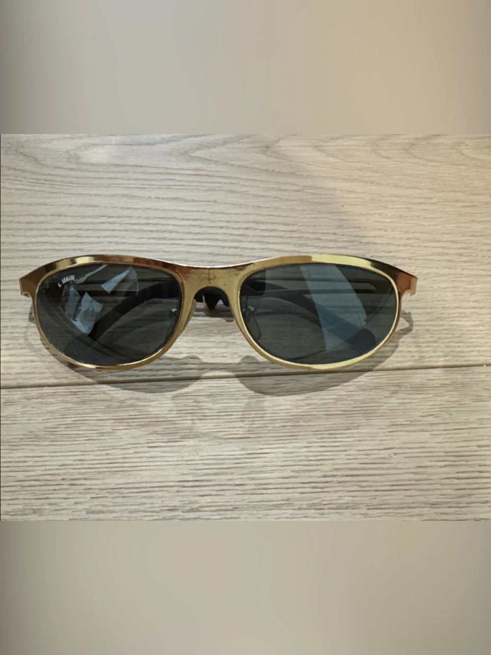 Vintage Armani Gold Frame Polarized Men's Sunglasses - Stylish Protection